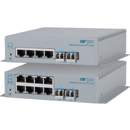 Omnitron Systems OmniConverter Unmanaged Gigabit, MM ST, RJ-45, Ethernet Fiber Switch