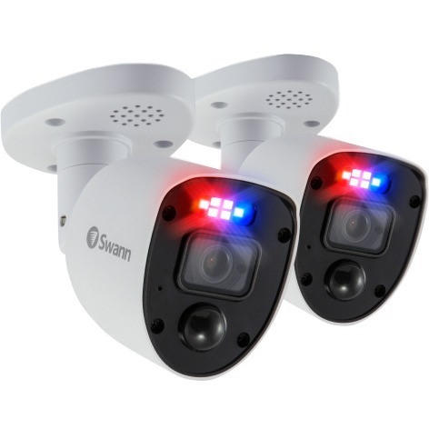 Swann 8 Megapixel HD Surveillance Camera - 2 Pack - Bullet - White