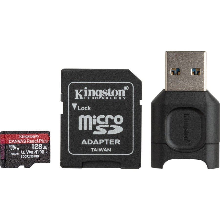 Kingston Canvas React Plus 128 GB Class 10/UHS-II (U3) microSDXC