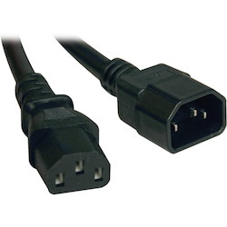Tripp Lite Computer Power Extension Cord Adapter 10A 18 AWG C14 to C13 8'