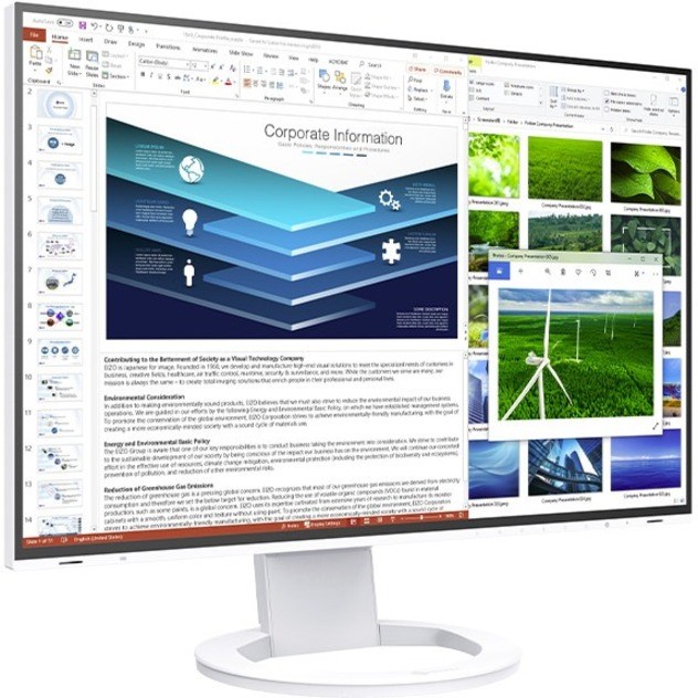 EIZO FlexScan EV2485-WT 24" Class WUXGA LCD Monitor - 16:10 - White
