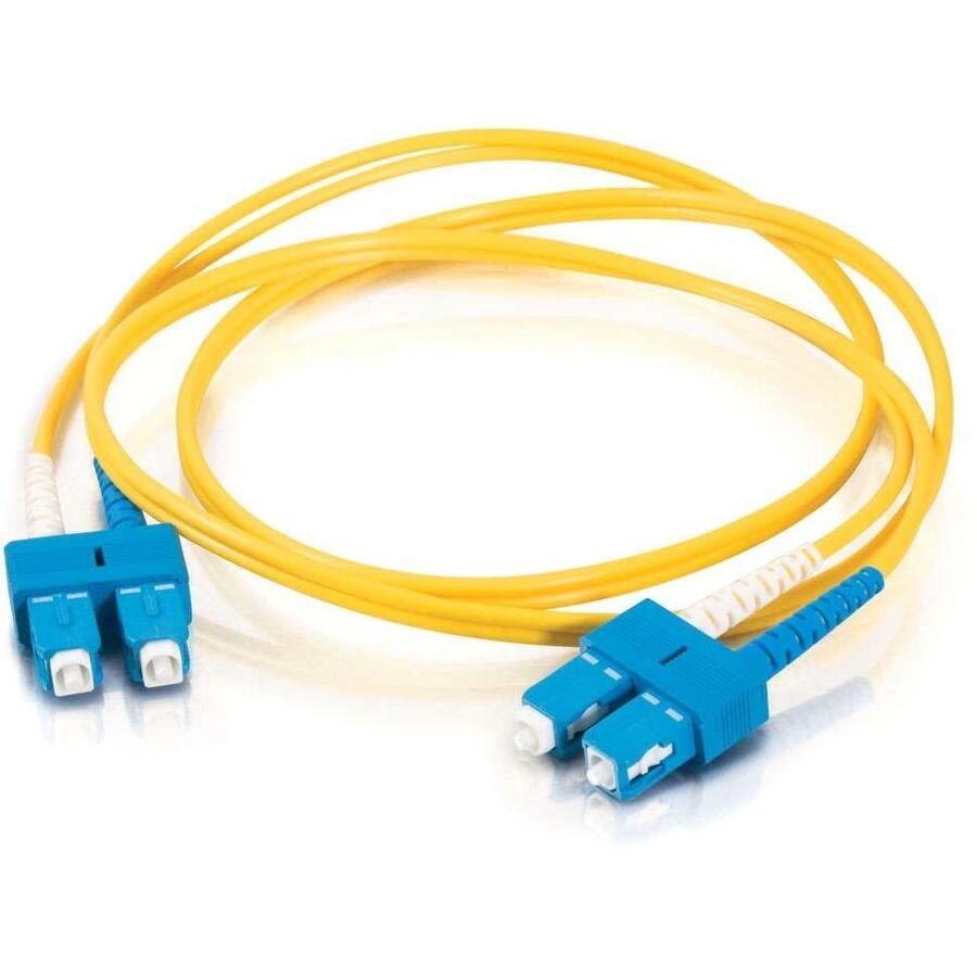 C2G-4m SC-SC 9/125 OS1 Duplex Singlemode PVC Fiber Optic Cable - Yellow