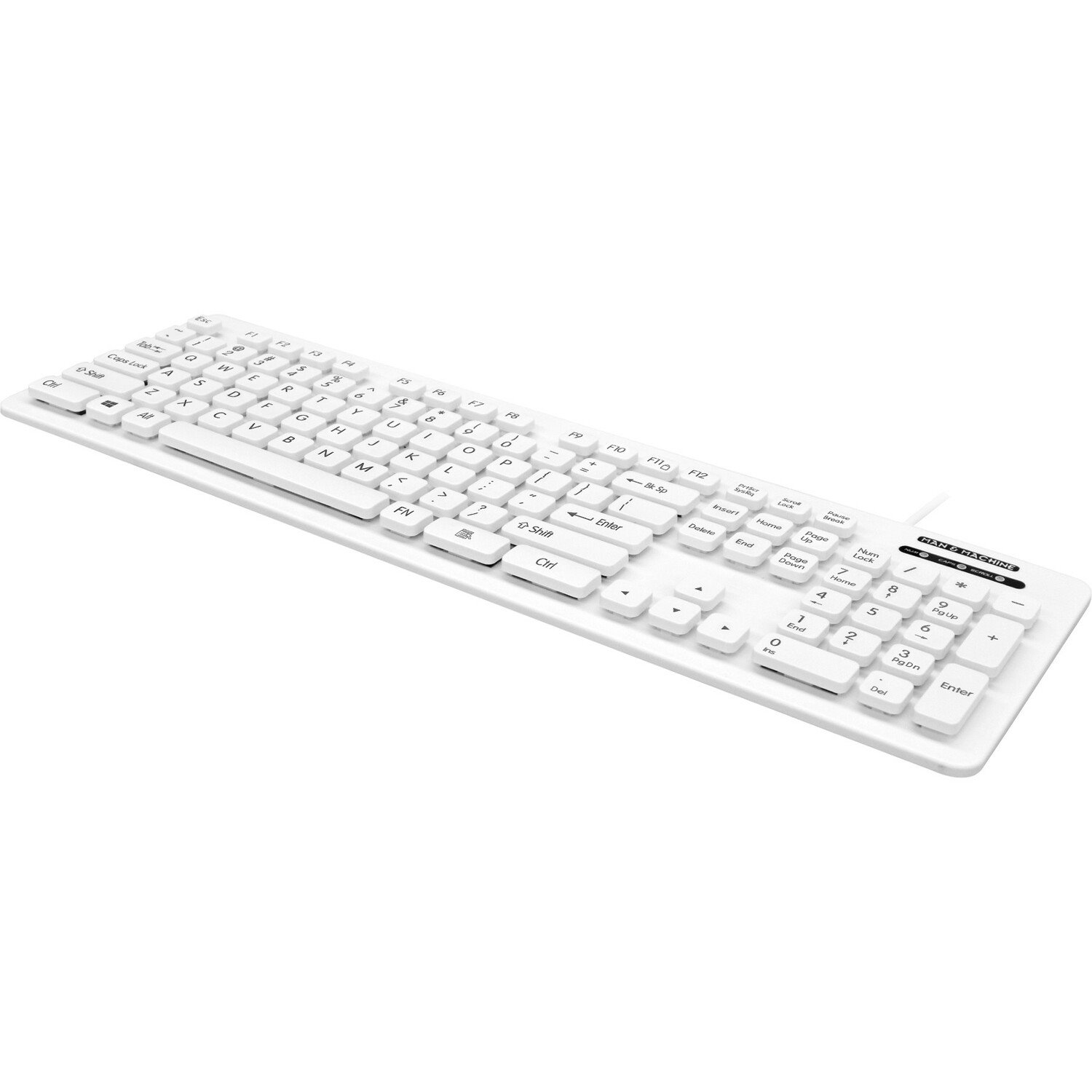 Man & Machine L Cool Keyboard - Cable Connectivity - USB Interface - English (US) - White