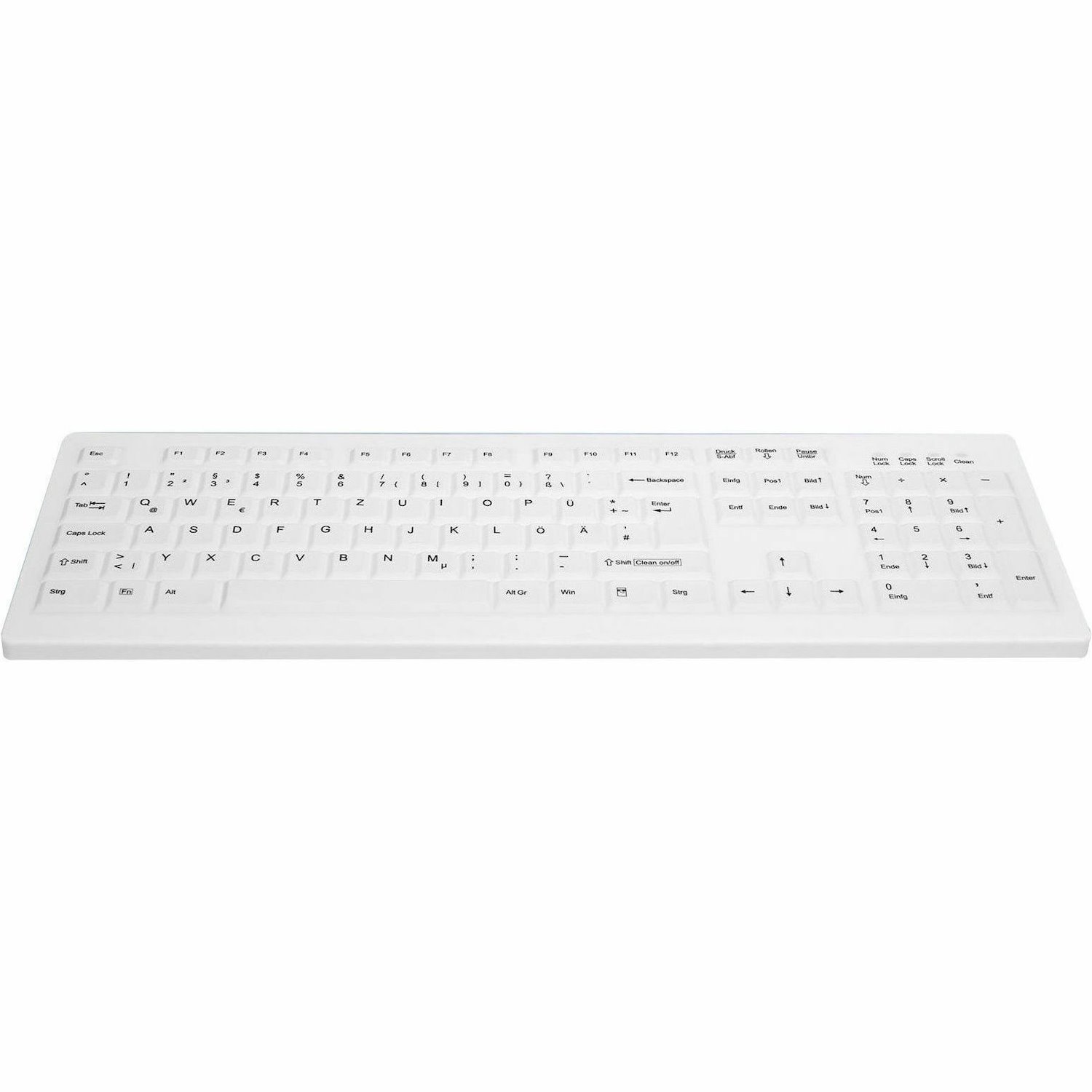 Active Key Keyboard - Wireless Connectivity - USB 1.1 Type A Interface - English (UK) - White