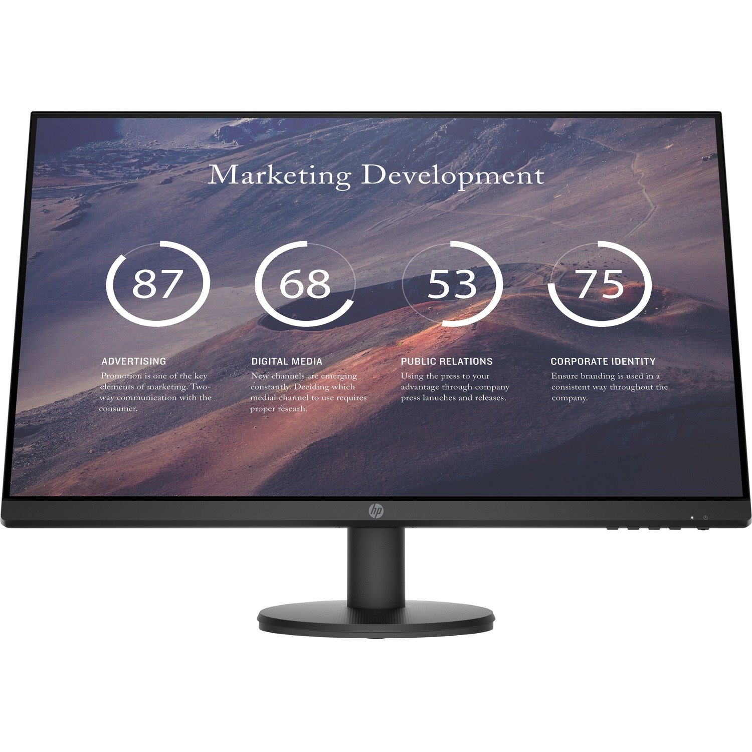 HP P27v G4 68.6 cm (27") Full HD LED LCD Monitor - 16:9 - Black