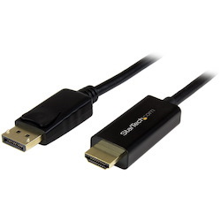 StarTech.com 6ft (2m) DisplayPort to HDMI Cable, 4K 30Hz Video, DP 1.2 to HDMI Adapter Cable Converter for HDMI Monitor/Display, Passive