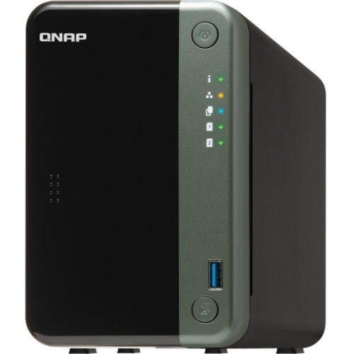 QNAP TS-253D-4G 2 x Total Bays SAN/NAS Storage System - 4 GB Flash Memory Capacity - Intel Celeron J4125 Quad-core (4 Core) 2 GHz - 4 GB RAM - DDR4 SDRAM Tower