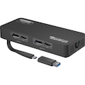 Plugable 4K DisplayPort and HDMI Dual Monitor Adapter with Ethernet for USB 3.0 and USB-C
