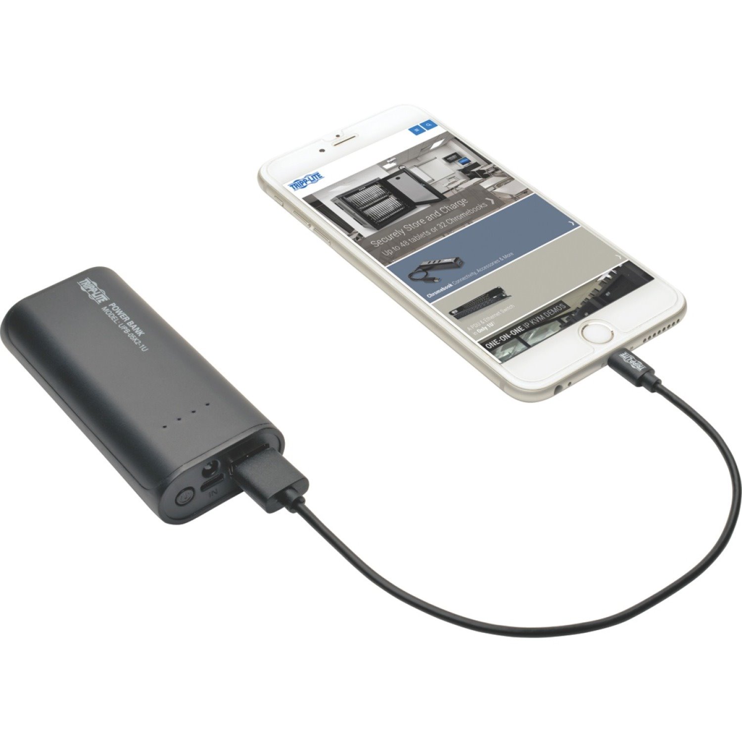 Tripp Lite Portable 1-Port USB Battery Charger Mobile Power Bank 5.2k mAh