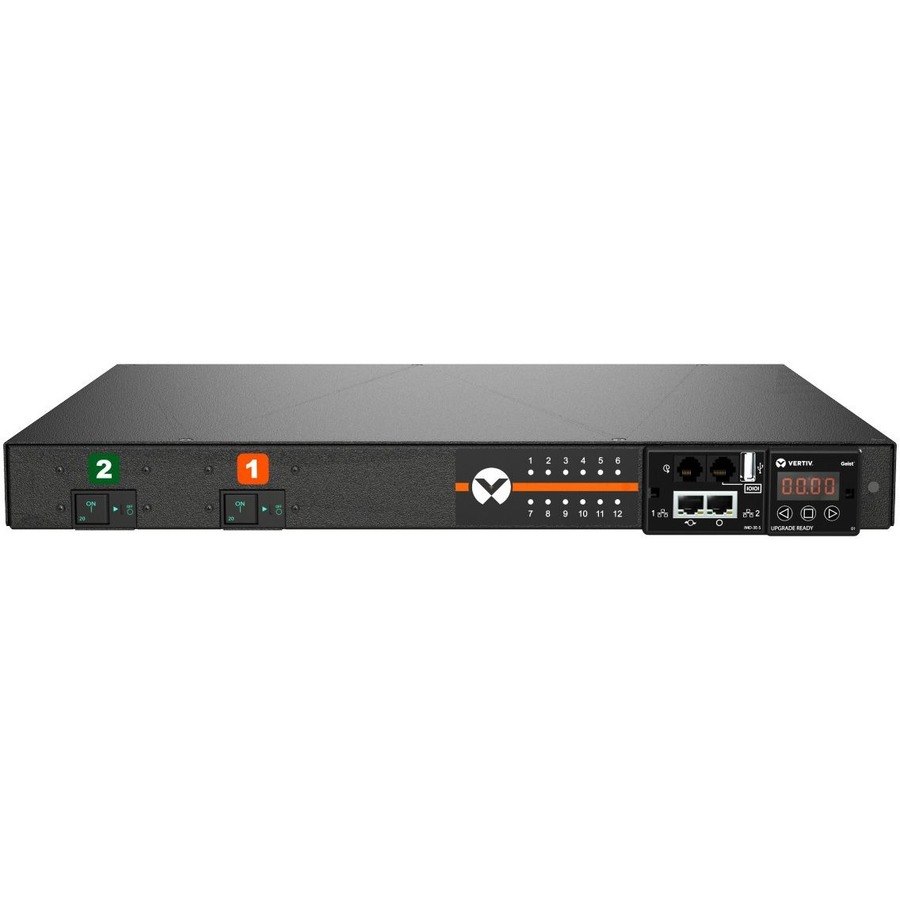 Vertiv Geist Horizontal Switched Rack PDU - 1U| 32A| (12) Combination Outlets C13/C19| 1P+N+E| 200v/240v| 7.3kW| Horizontal PDU (VP59100)