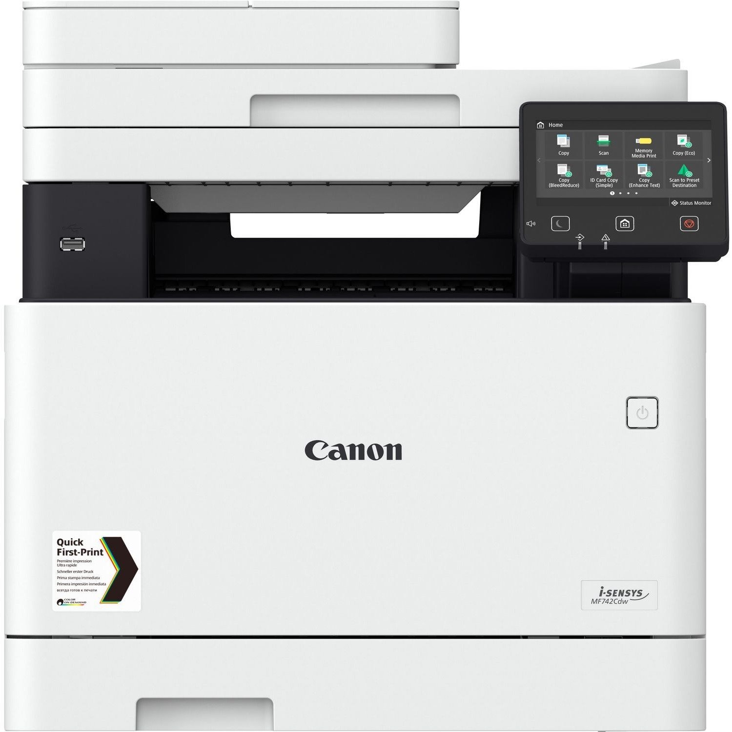 Canon imageCLASS MF740 MF741Cdw Laser Multifunction Printer-Color-Copier/Scanner-ppm Mono/28 ppm Color Print-600x600 dpi Print-Automatic Duplex Print-300 sheets Input-600 dpi Optical Scan-Wireless LAN-Near Field Communication (NFC)-Mopria