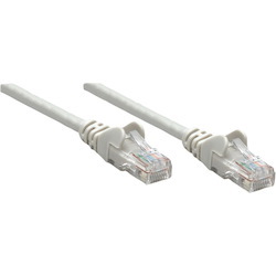 Intellinet Network Patch Cable, Cat5e, 3m, Grey, CCA, U/UTP, PVC, RJ45, Gold Plated Contacts, Snagless, Booted, Lifetime Warranty, Polybag
