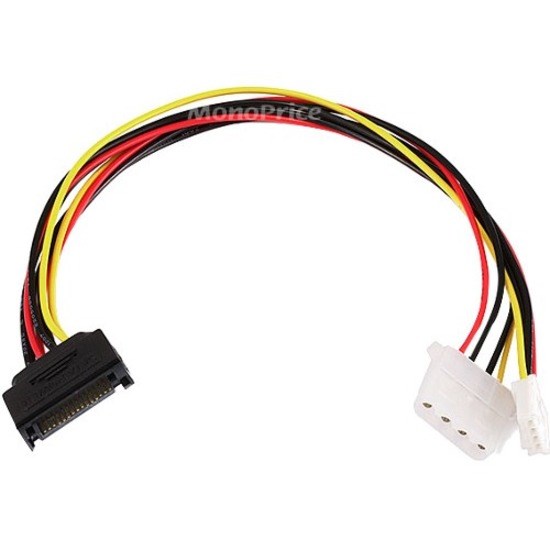 Monoprice 12inch SATA 15pin Male to 4pin Molex and 4pin Power Cable