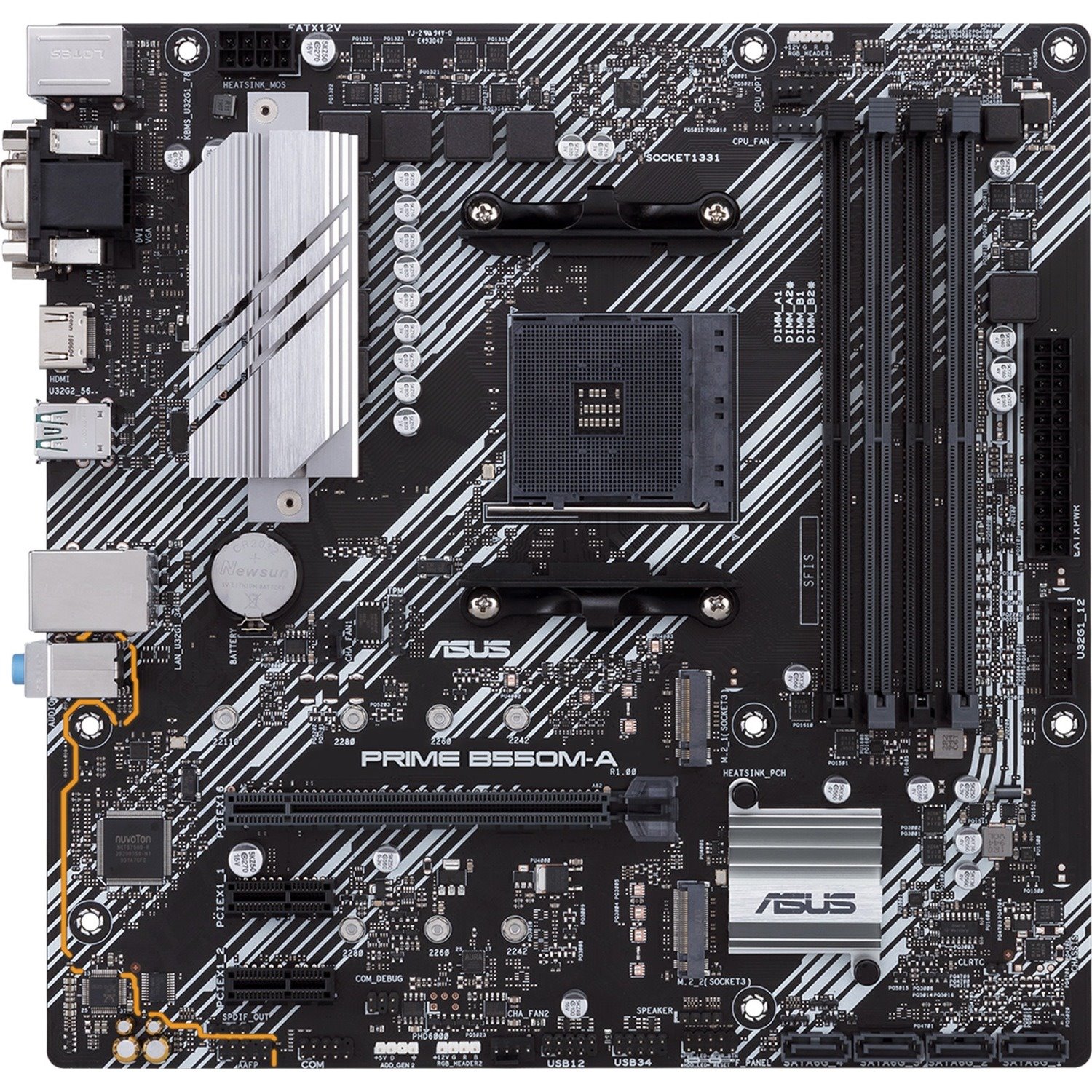 Asus Prime B550M-A/CSM Desktop Motherboard - AMD B550 Chipset - Socket AM4 - Micro ATX