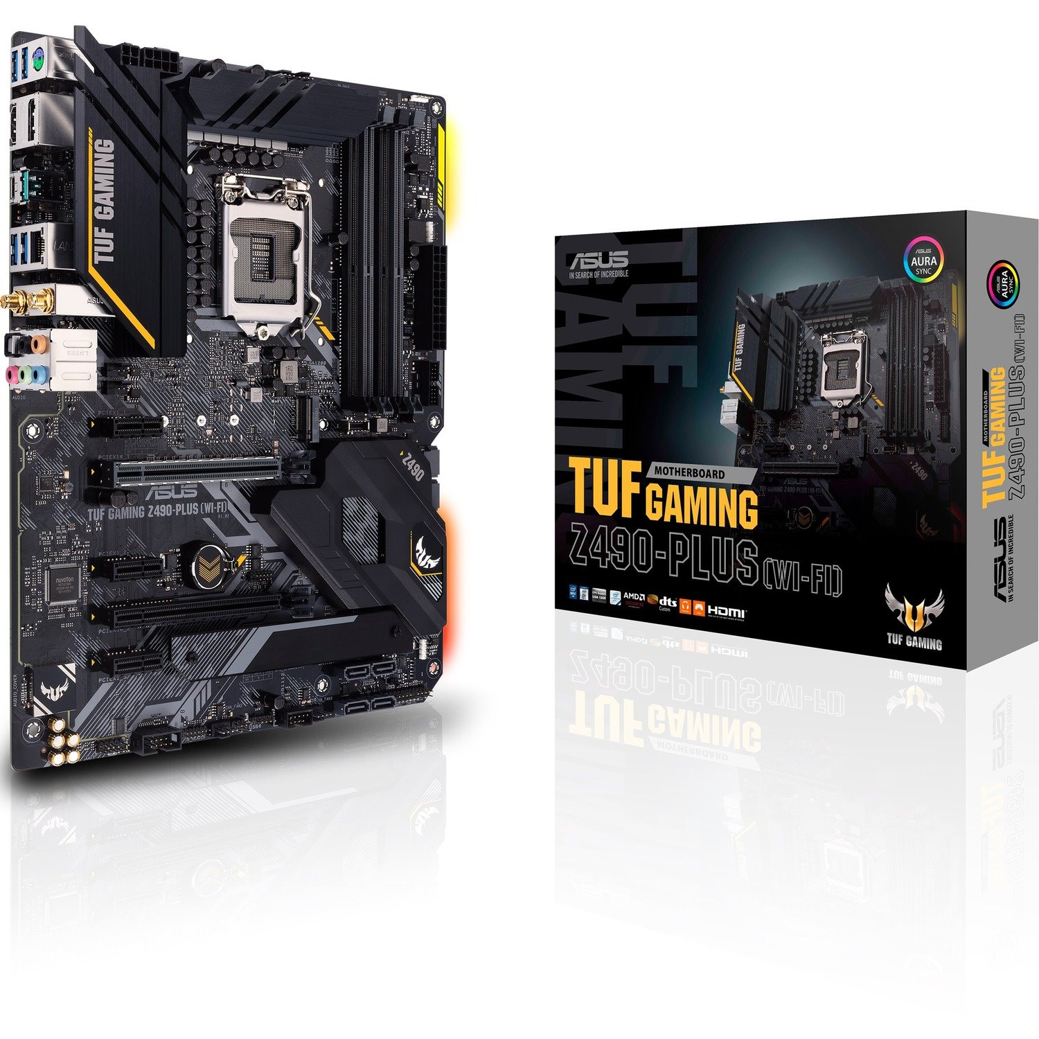 TUF GAMING Z490-PLUS (WI-FI) Desktop Motherboard - Intel Z490 Chipset - Socket LGA-1200 - Intel Optane Memory Ready - ATX