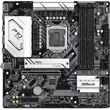 ASRock H570M Pro4 Desktop Motherboard - Intel H570 Chipset - Socket LGA-1200 - Intel Optane Memory Ready - Micro ATX