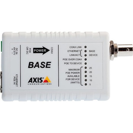 AXIS T8641 Ethernet/PoE Over Coax Base Unit