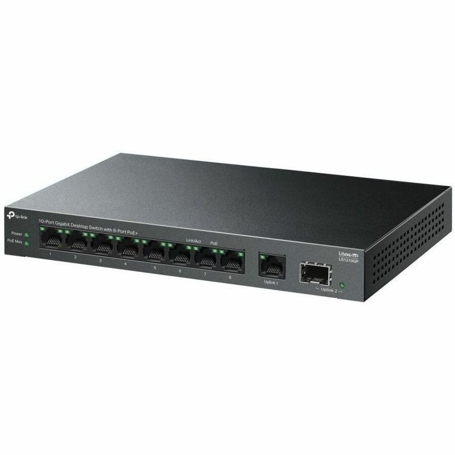 TP-Link LS1210GP 9 Ports Manageable Ethernet Switch - Gigabit Ethernet - 10/100/1000Base-T, 1000Base-X