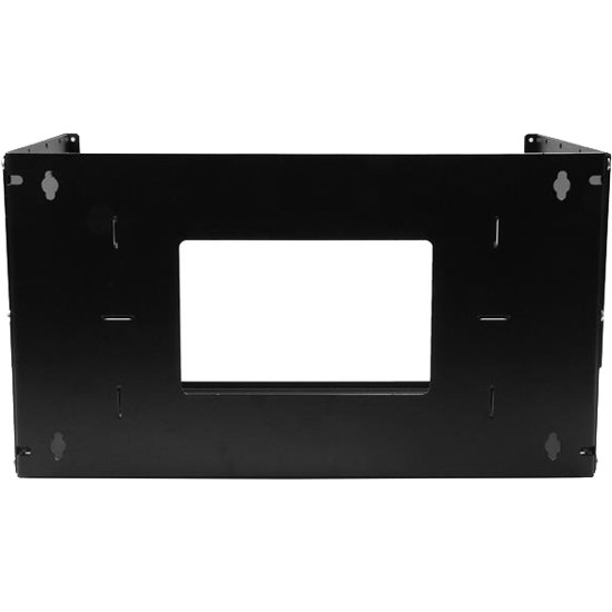 StarTech.com 2-Post 4U Open Frame Wall Mount Network Rack with Built-in Shelf and Adjustable Depth, Computer Rack for IT Equipment, TAA~