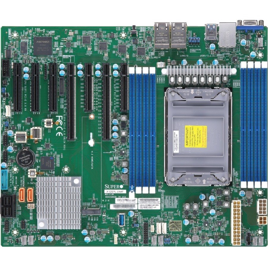 Supermicro X12SPL-LN4F Server Motherboard - Intel C621A Chipset - Socket P - Intel Optane Memory Ready - ATX