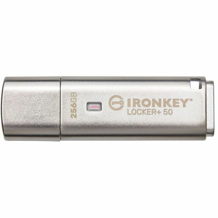 Kingston IronKey Locker+ 50 256 GB USB 3.2 (Gen 1) Type A Flash Drive - XTS-AES - TAA Compliant