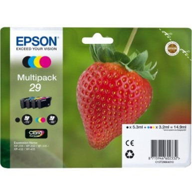 Epson Claria 29 Original Standard Yield Inkjet Ink Cartridge - Black, Magenta, Cyan, Yellow - 4 / Pack