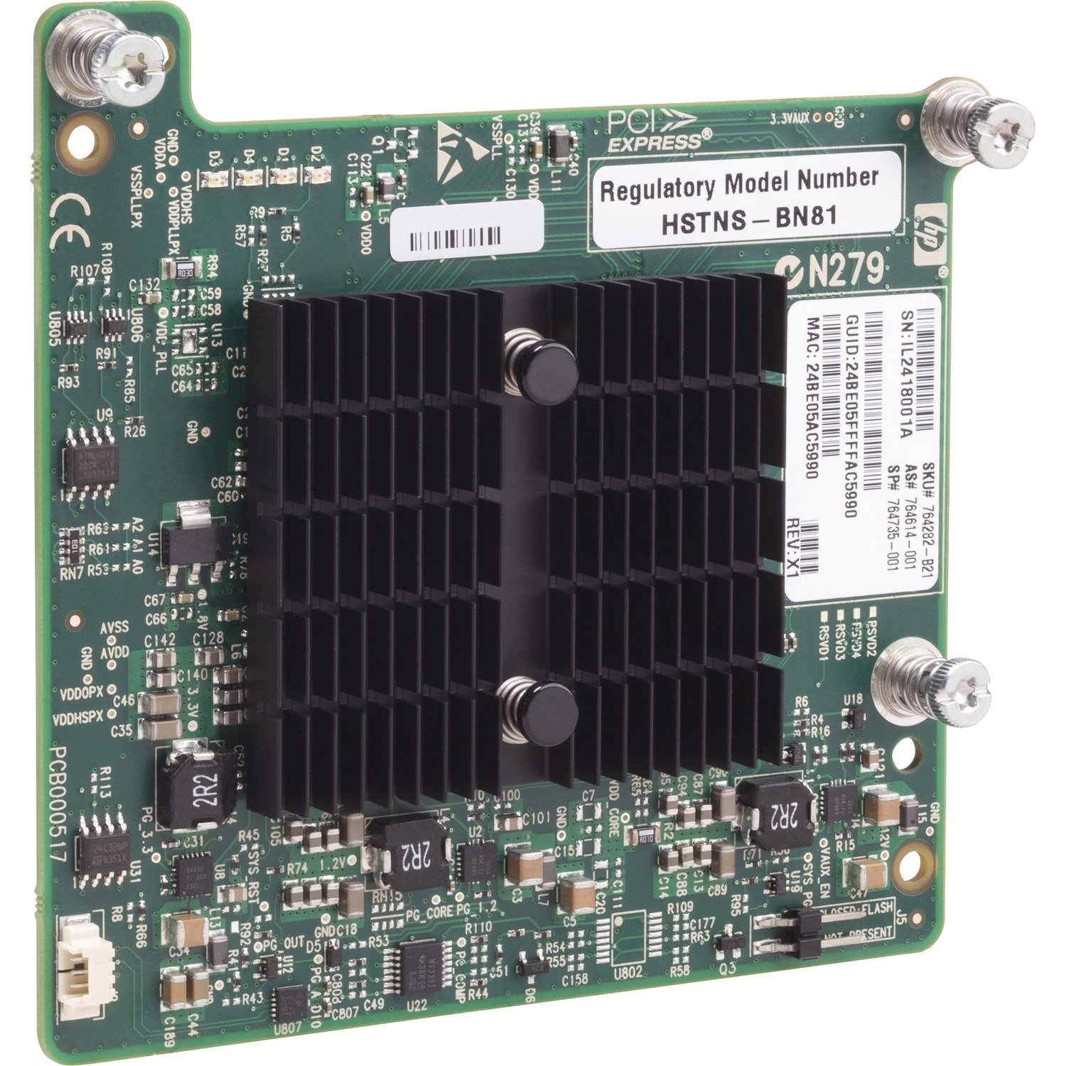 HPE InfiniBand FDR/Ethernet 10Gb/40Gb 2-port 544+FLR-QSFP Adapter