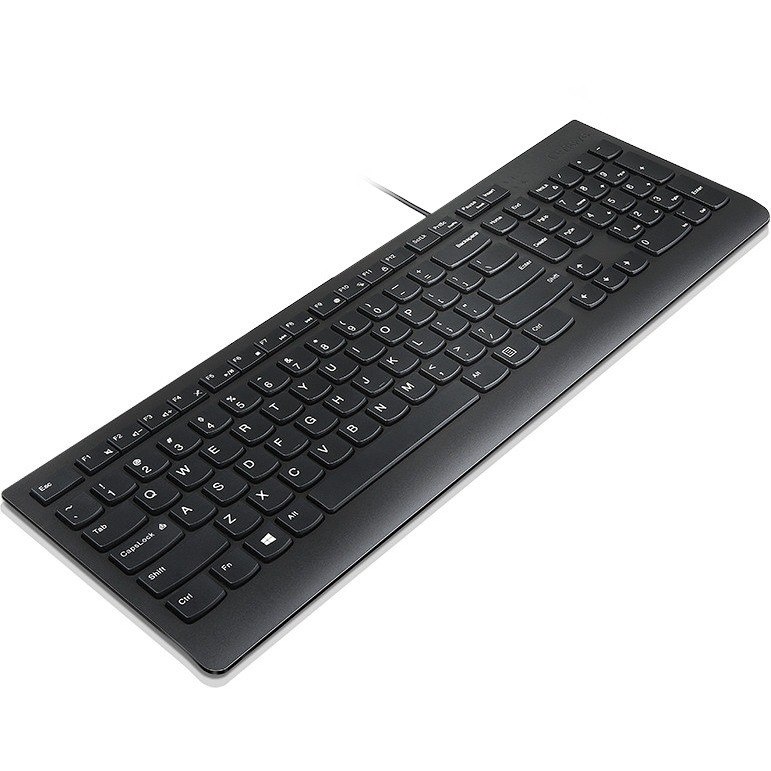 Lenovo Essential Keyboard - Cable Connectivity - USB Interface - German - QWERTZ Layout - Black