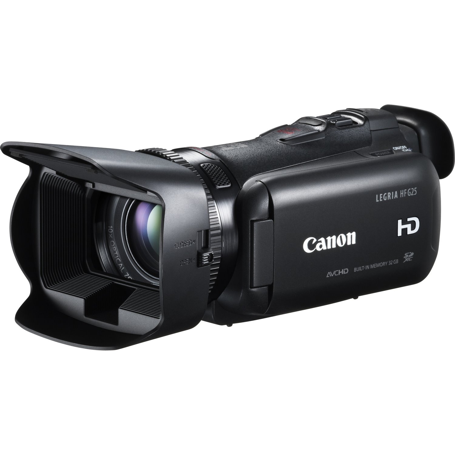 Canon Legria HF G25 Digital Camcorder - 8.9 cm (3.5") LCD Touchscreen - 1/3" HD CMOS Pro - Full HD - Black