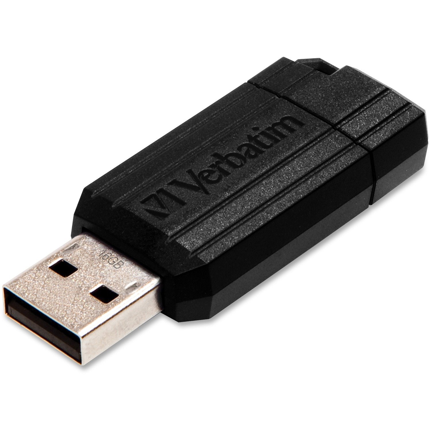 Verbatim PinStripe 16 GB USB Flash Drive - Black