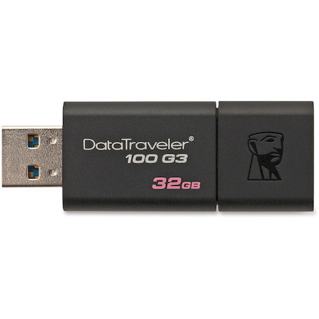 Kingston DataTraveler 100 G3 32 GB USB 3.0 Flash Drive - Black