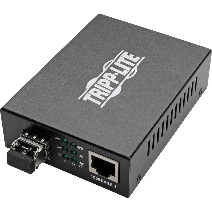 Eaton Tripp Lite Series Gigabit Multimode Fiber to Ethernet Media Converter, 10/100/1000 LC, International Power Supply, 850 nm, 550M (1804.46 ft.)