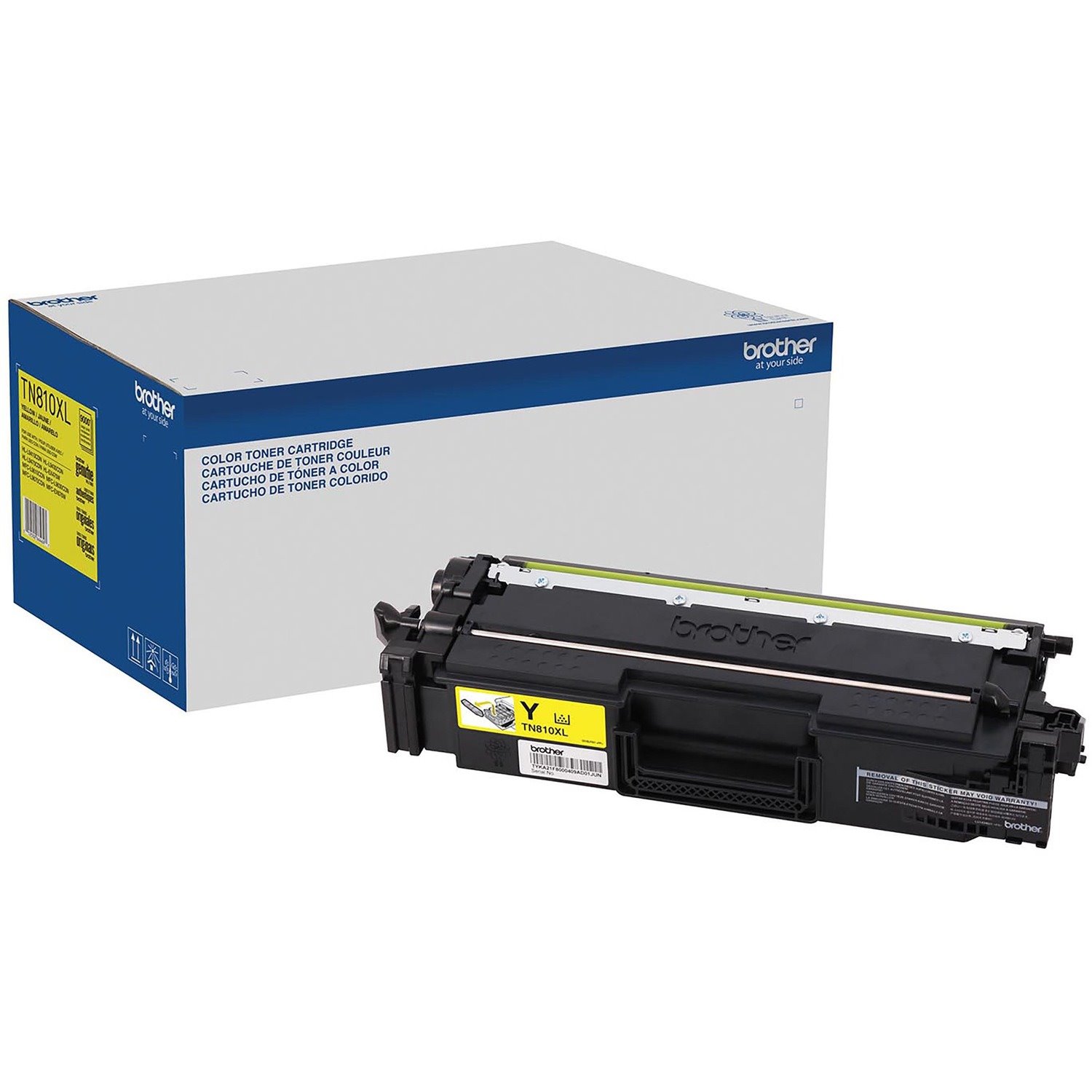 Brother TN810XLY Original High Yield Laser Toner Cartridge - Yellow - 1 Each