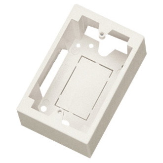 Ortronics Surface Mount Outlet Box (single gang), 2" Deep, Fog White