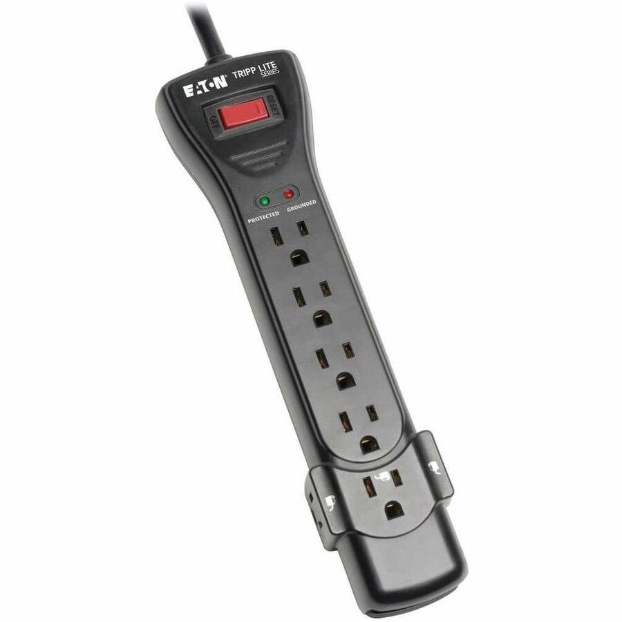 Eaton Tripp Lite Series Protect It! 7-Outlet Surge Protector, 7 ft. Cord with Right-Angle Plug, 2160 Joules, Diagnostic LEDs, Black Housing