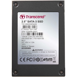 Transcend 128 GB Solid State Drive - 2.5" Internal - SATA (SATA/600)