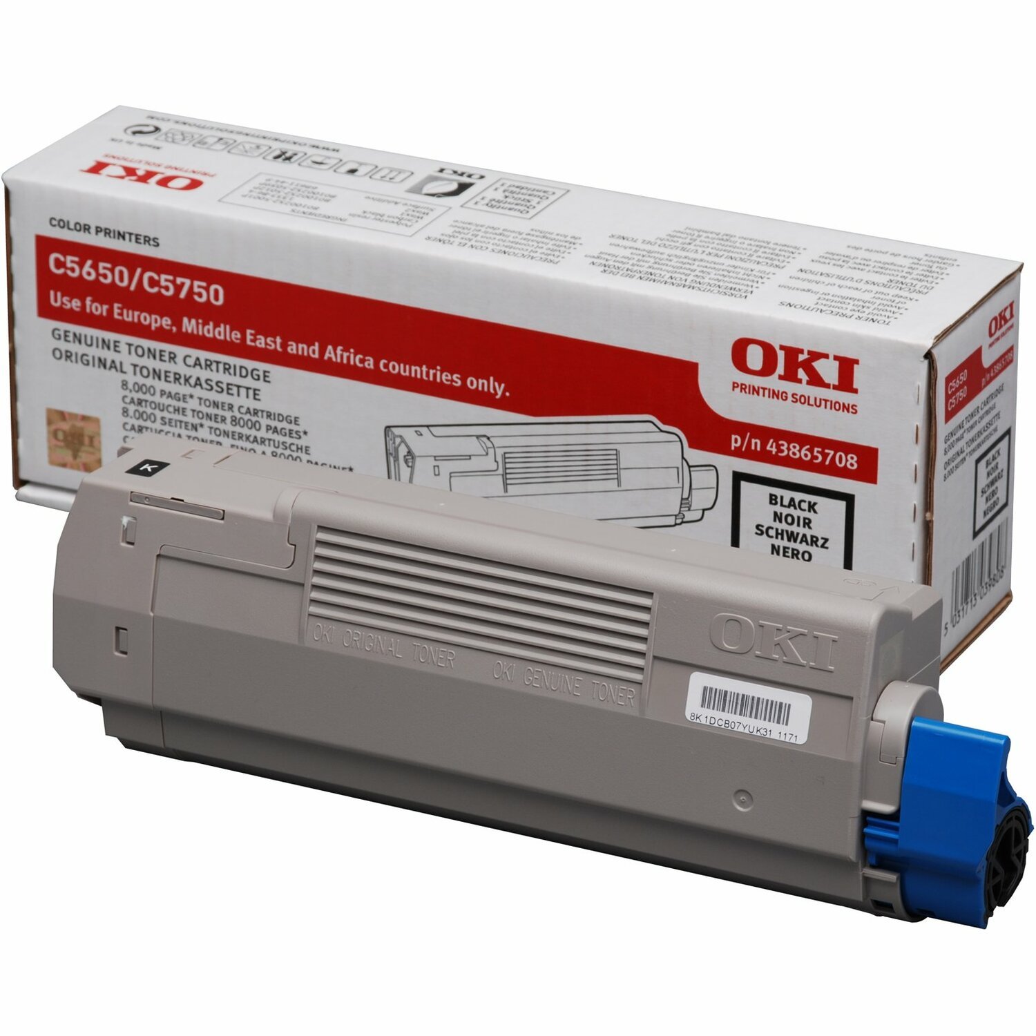 Oki 43865708 Original LED Toner Cartridge - Black Pack