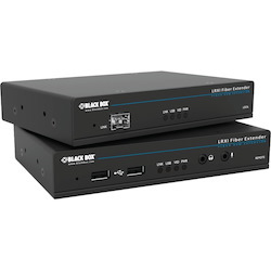 Black Box LRXI Industrial KVM Extender - DVI, USB 2.0, Audio, Serial Over Fibre
