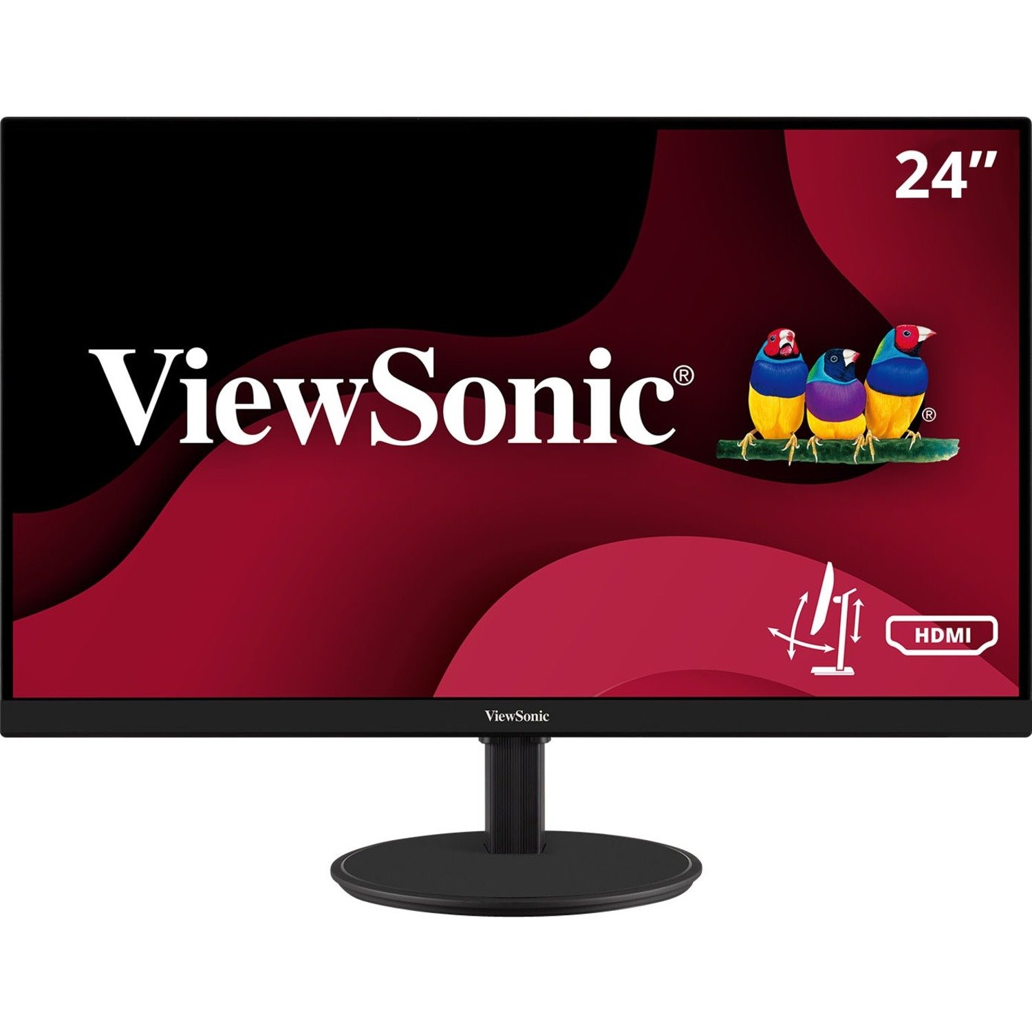 ViewSonic VA2447-MHJ 24 Inch Full HD 1080p Monitor with Advanced Ergonomics, Ultra-Thin Bezel, AMD FreeSync, 100Hz, Eye Care, and HDMI, VGA Inputs for Home and Office