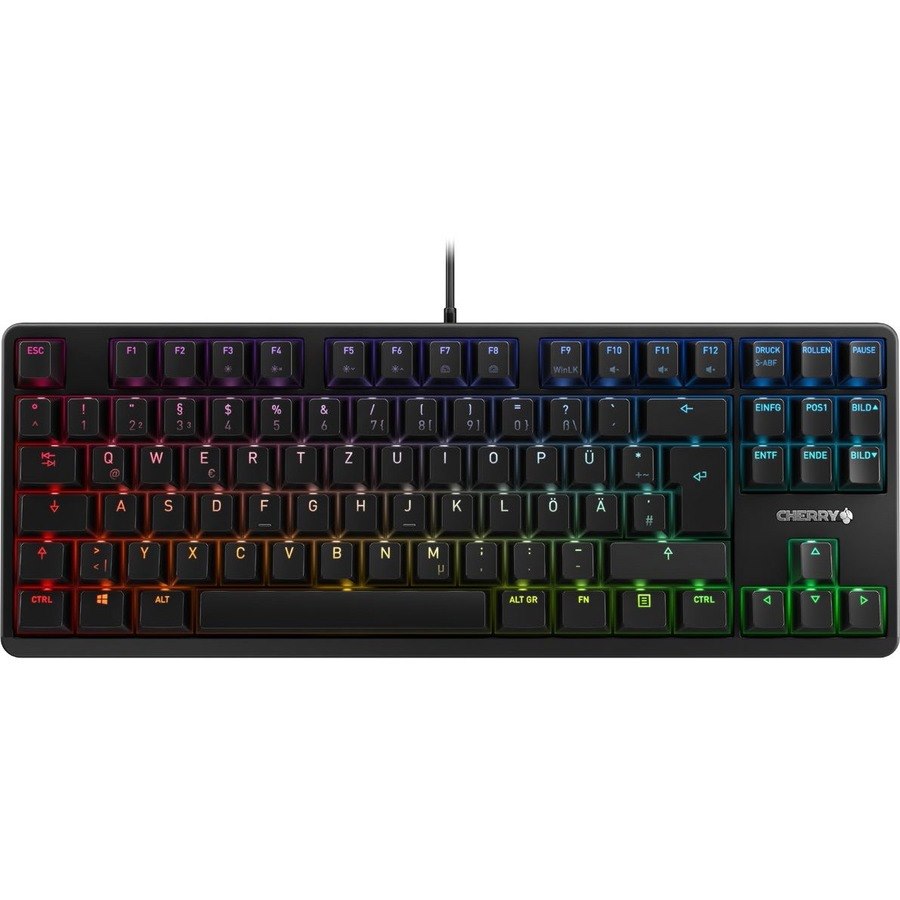 CHERRY G80-3000N Keyboard - Cable Connectivity - USB Interface - RGB LED - German - Black