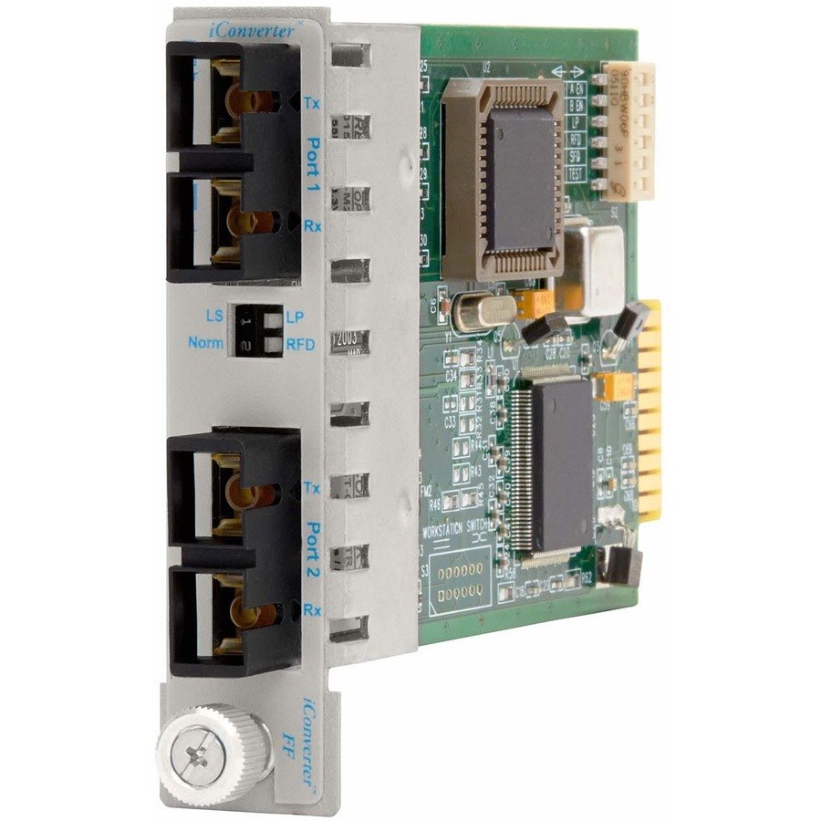 iConverter 100Mbps Ethernet Fiber to Fiber Media Converter SC Multimode 5km to Multimode 5km Module