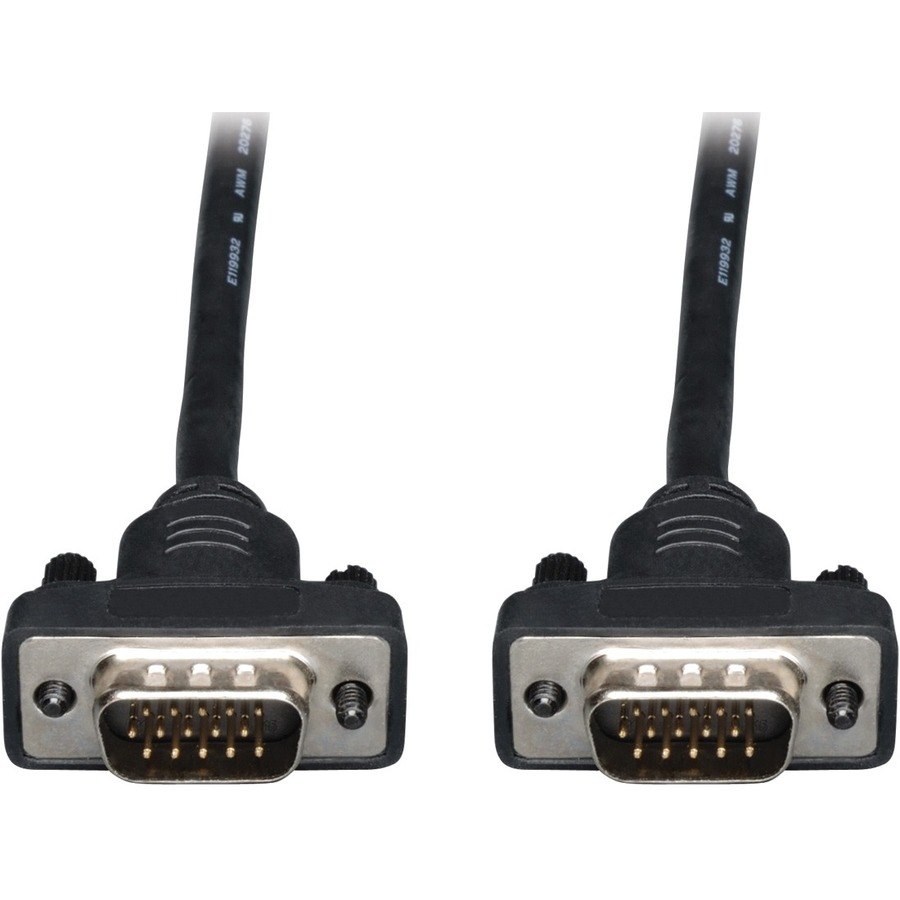 Eaton Tripp Lite Series Low-Profile VGA High-Resolution RGB Coaxial Cable (HD15 M/M), 15 ft. (4.57 m)