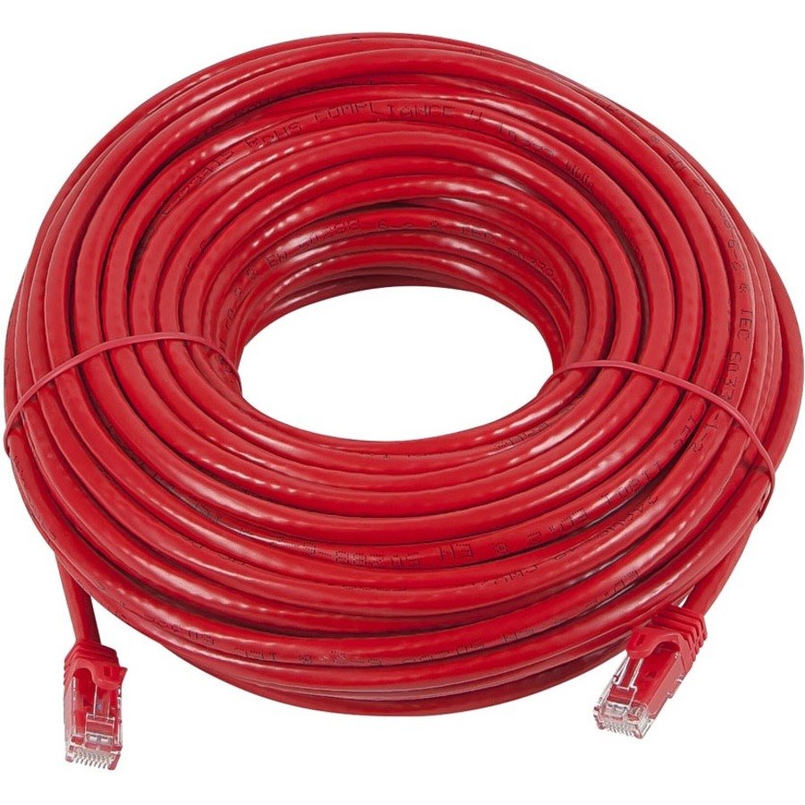 Monoprice FLEXboot Series Cat5e 24AWG UTP Ethernet Network Patch Cable, 100ft Red