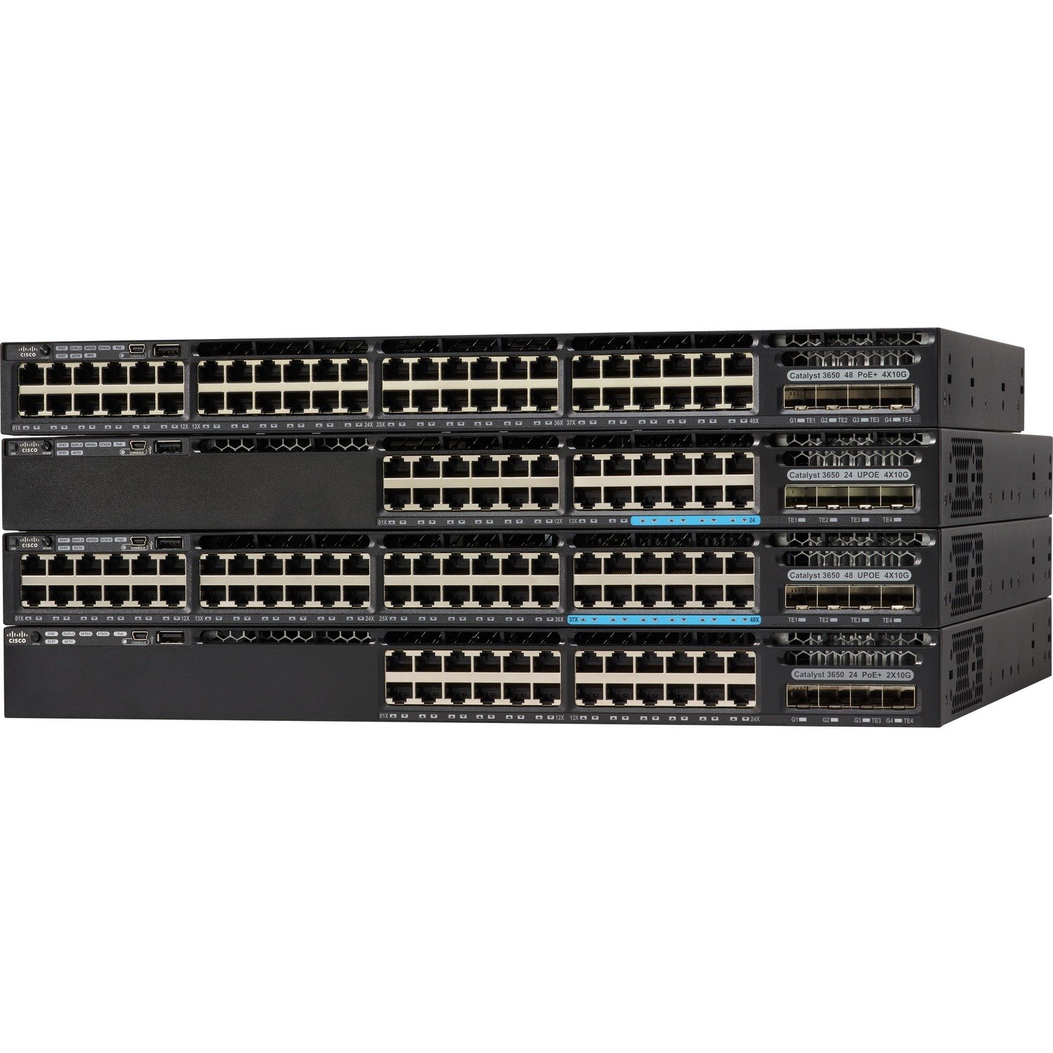 Cisco Catalyst 3650 3650-12X48UQ-S 48 Ports Manageable Ethernet Switch - 10 Gigabit Ethernet, Gigabit Ethernet - 10GBase-T, 10GBase-X, 10/100/1000Base-TX - Refurbished