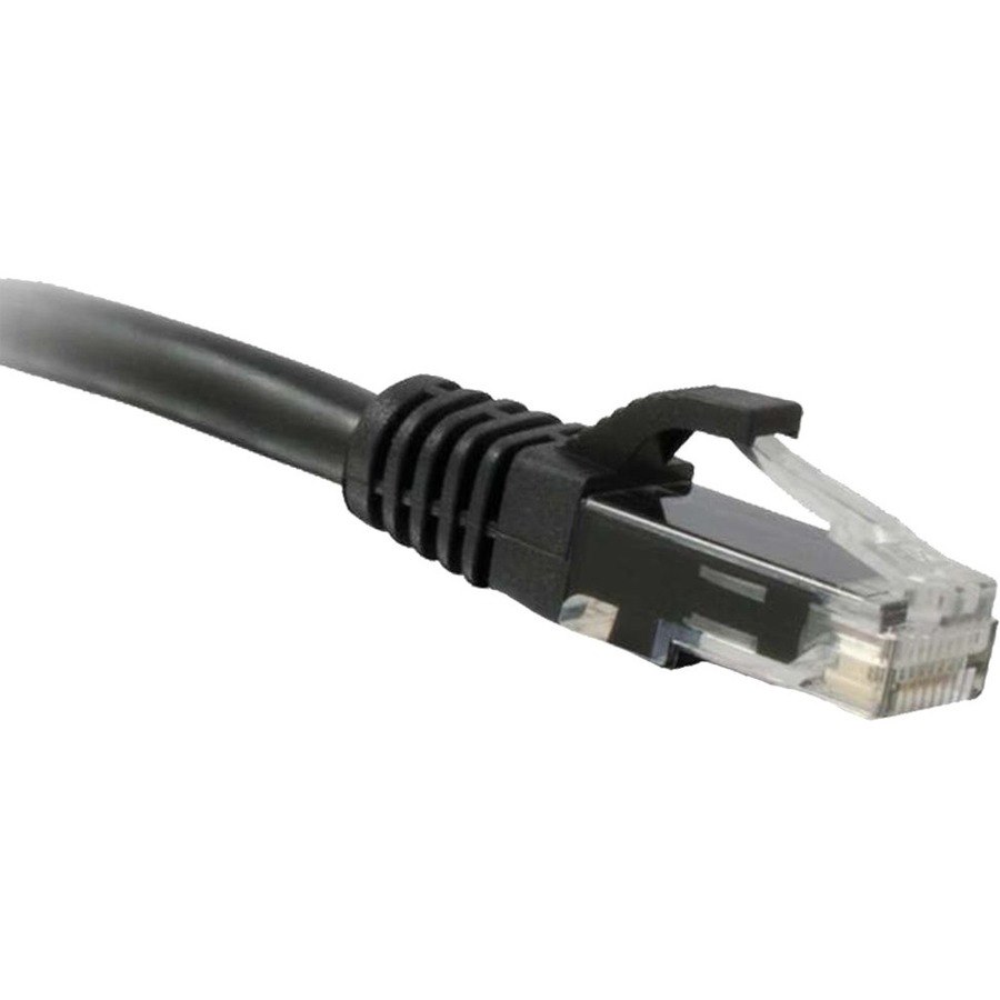 ENET Cat5e Black 4 Foot Patch Cable with Snagless Molded Boot (UTP) High-Quality Network Patch Cable RJ45 to RJ45 - 4Ft