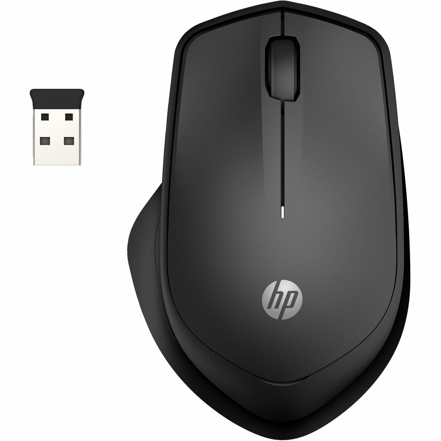 HP 285 Mouse - Radio Frequency - USB Type A - Optical - 3 Button(s) - Black - 1 Pack