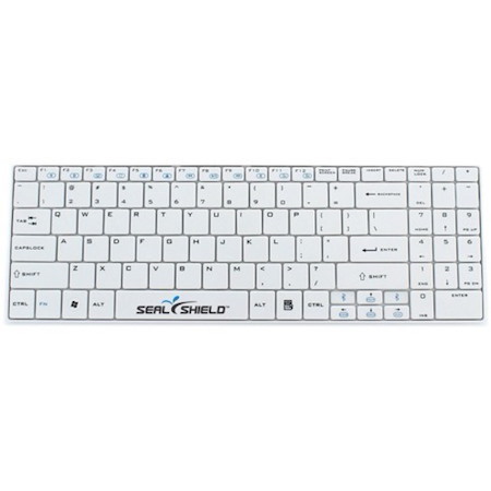 Seal Shield Cleanwipe Keyboard - Wireless Connectivity - English (US) - White
