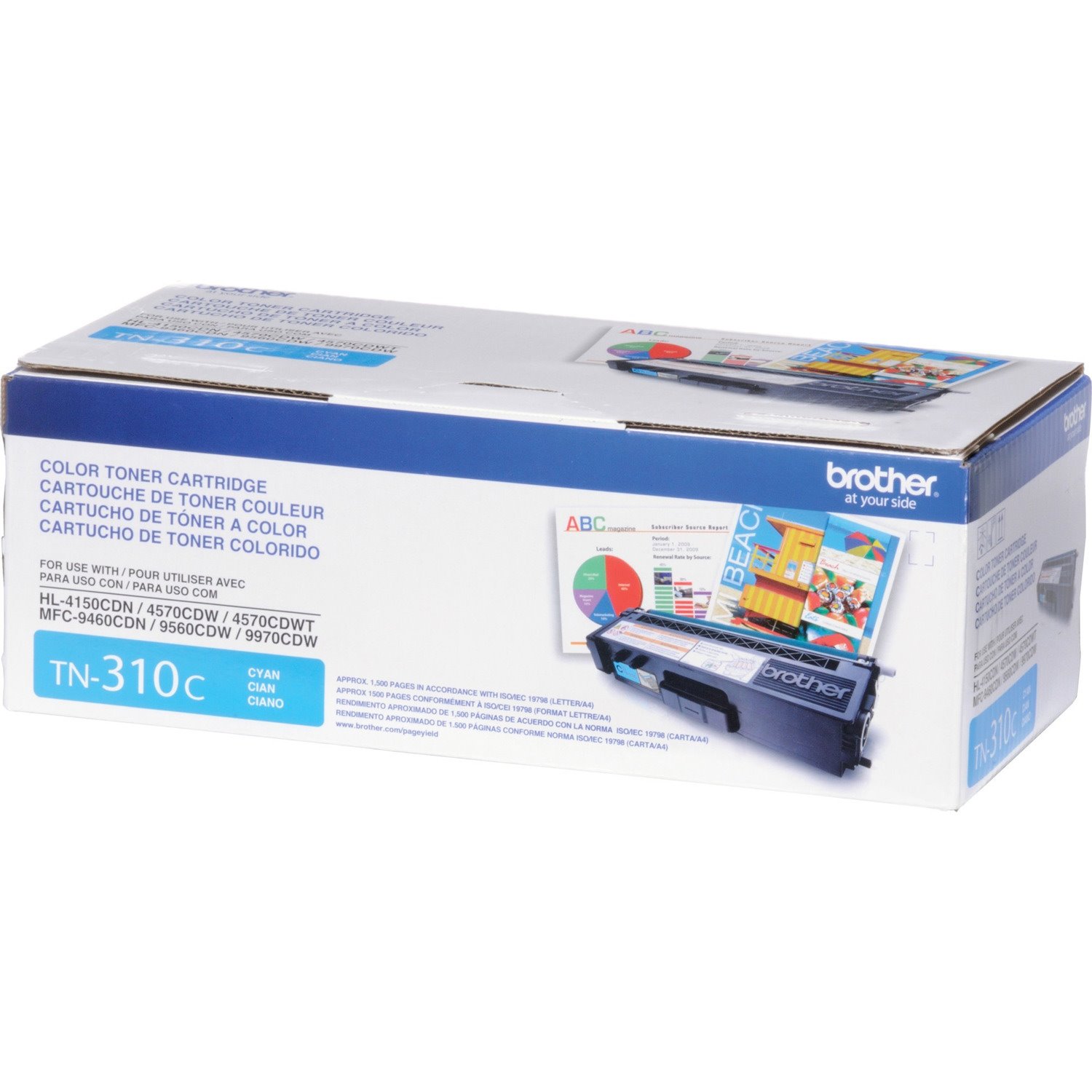 Brother Genuine TN310C Cyan Toner Cartridge