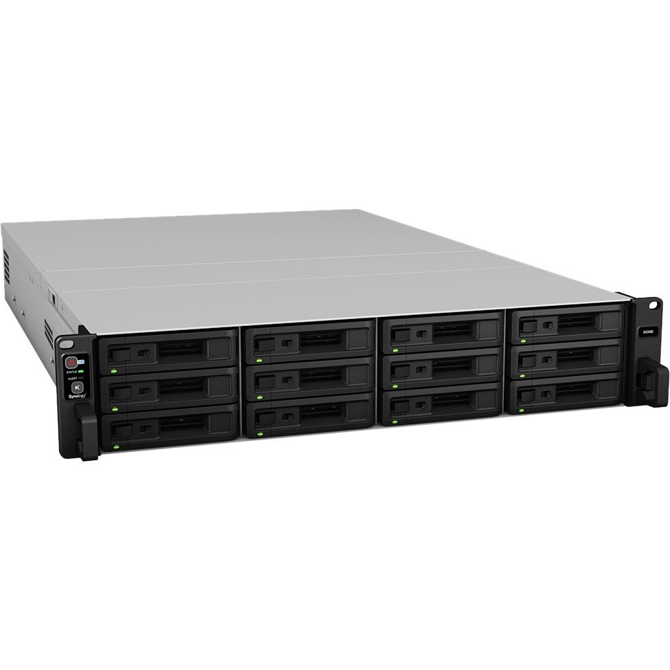 Synology SA3400 12 x Total Bays SAN/NAS Storage System - Intel Xeon D-1541 Octa-core (8 Core) 2.10 GHz - 16 GB RAM - DDR4 SDRAM - 2U Rack-mountable