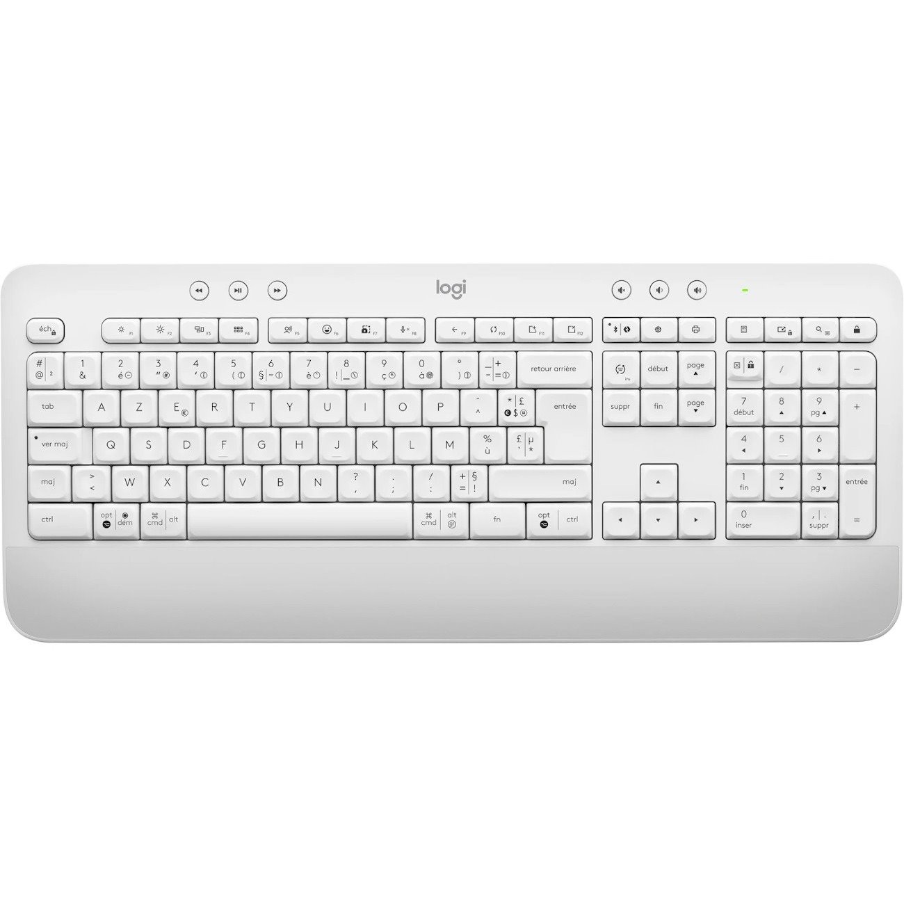 Logitech Signature K650 Keyboard - Wireless Connectivity - French - AZERTY Layout - Off White